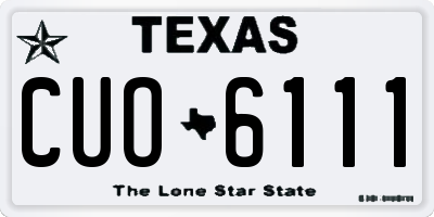 TX license plate CUO6111