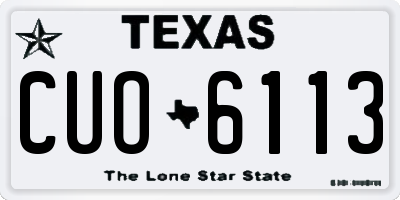 TX license plate CUO6113