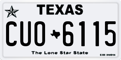 TX license plate CUO6115