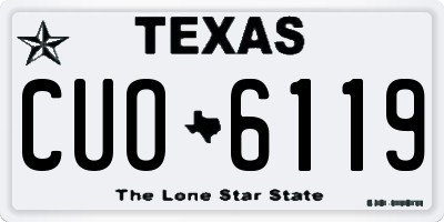 TX license plate CUO6119