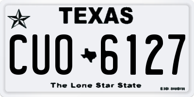 TX license plate CUO6127
