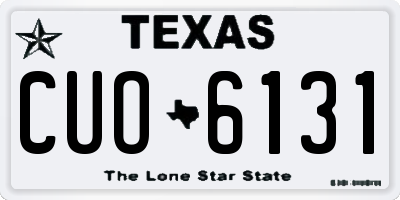 TX license plate CUO6131