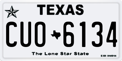 TX license plate CUO6134
