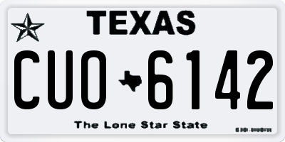 TX license plate CUO6142