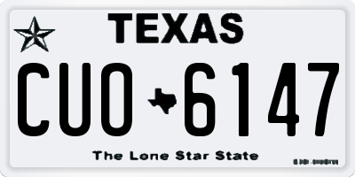 TX license plate CUO6147