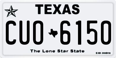 TX license plate CUO6150