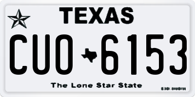TX license plate CUO6153