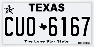 TX license plate CUO6167