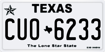 TX license plate CUO6233