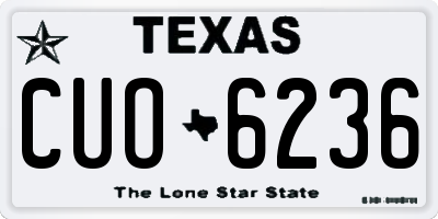 TX license plate CUO6236