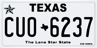 TX license plate CUO6237