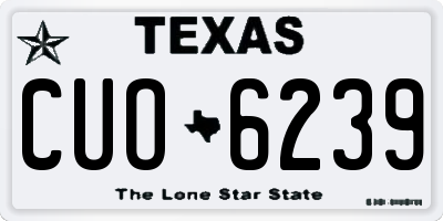 TX license plate CUO6239