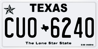 TX license plate CUO6240