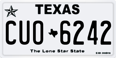 TX license plate CUO6242
