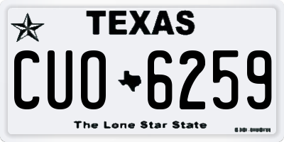 TX license plate CUO6259