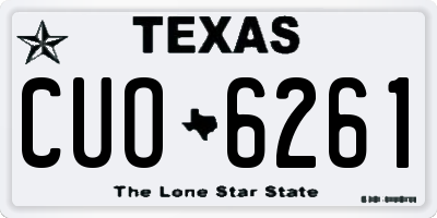TX license plate CUO6261