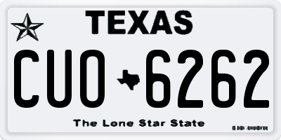 TX license plate CUO6262