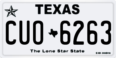 TX license plate CUO6263