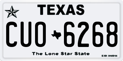 TX license plate CUO6268
