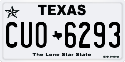 TX license plate CUO6293
