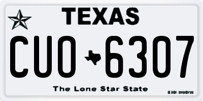 TX license plate CUO6307