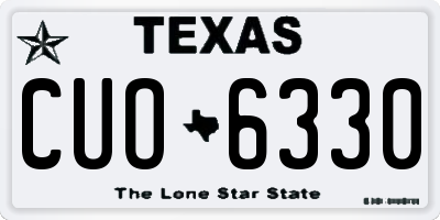 TX license plate CUO6330