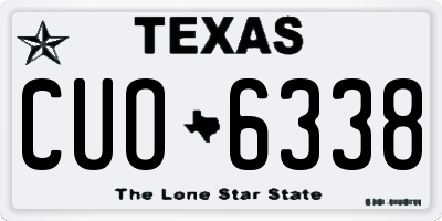 TX license plate CUO6338