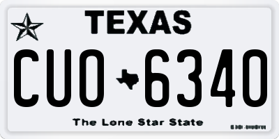 TX license plate CUO6340
