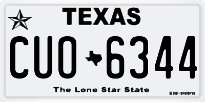 TX license plate CUO6344