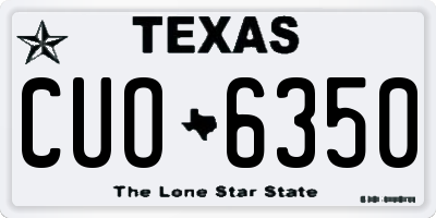 TX license plate CUO6350
