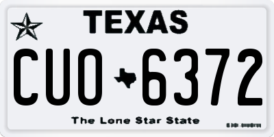TX license plate CUO6372