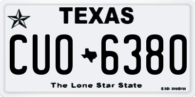 TX license plate CUO6380