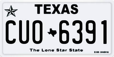 TX license plate CUO6391