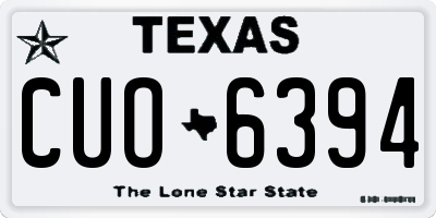 TX license plate CUO6394