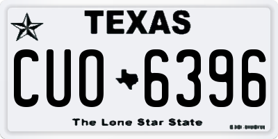 TX license plate CUO6396