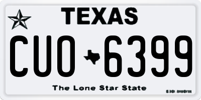 TX license plate CUO6399