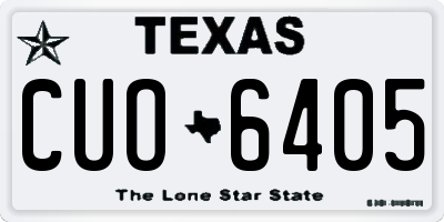 TX license plate CUO6405