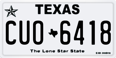TX license plate CUO6418