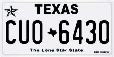 TX license plate CUO6430