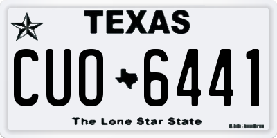 TX license plate CUO6441