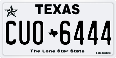 TX license plate CUO6444