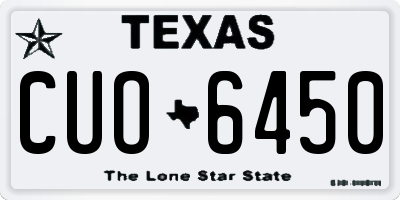 TX license plate CUO6450
