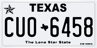 TX license plate CUO6458