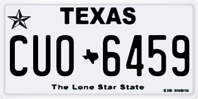 TX license plate CUO6459