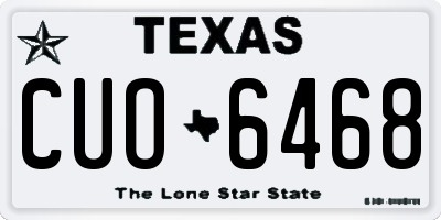 TX license plate CUO6468