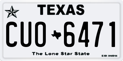 TX license plate CUO6471