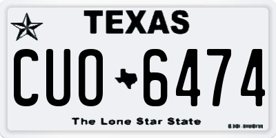 TX license plate CUO6474
