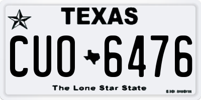 TX license plate CUO6476