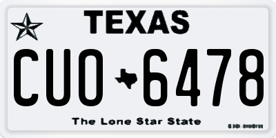 TX license plate CUO6478