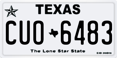 TX license plate CUO6483